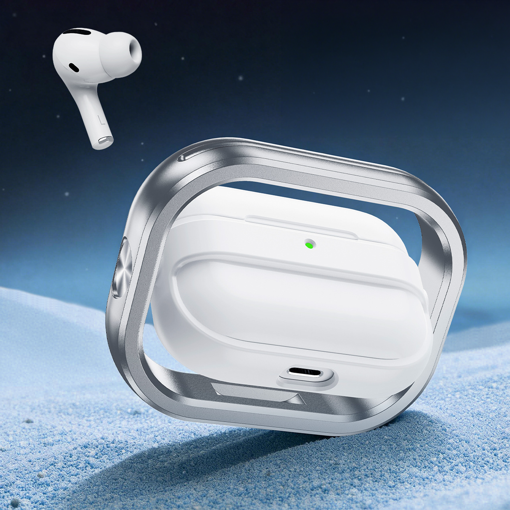 スピンホルダーメタルケース【AirPods(エアーポッズ)】