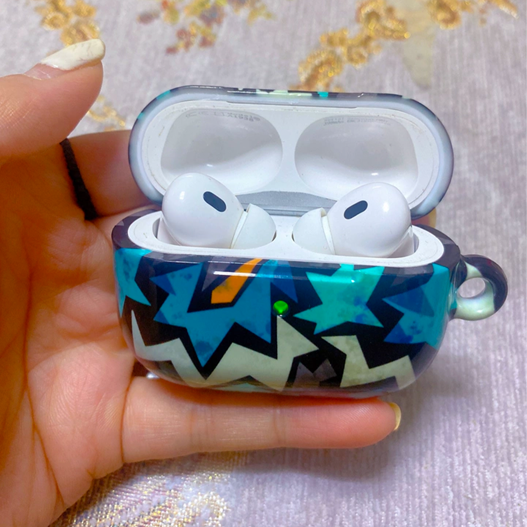ジオメトリックライトニングPCケース【AirPods(エアーポッズ)】