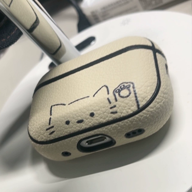 レザーキャットハイタッチプレミアムケース【AirPods(エアーポッズ)】