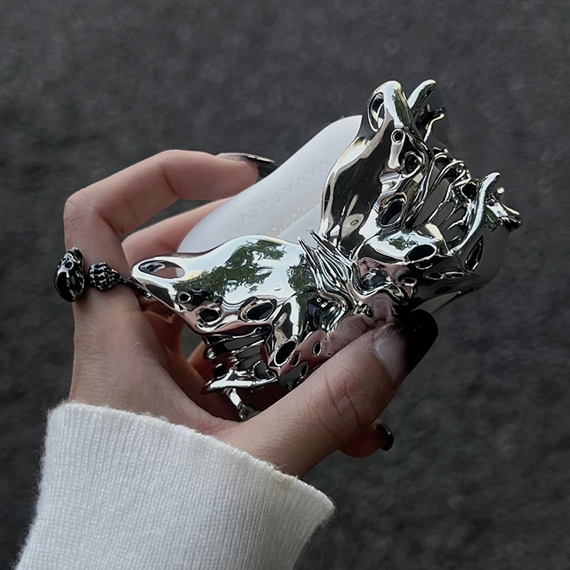 バタフライシルバープレミアムケース【AirPods(エアーポッズ)】