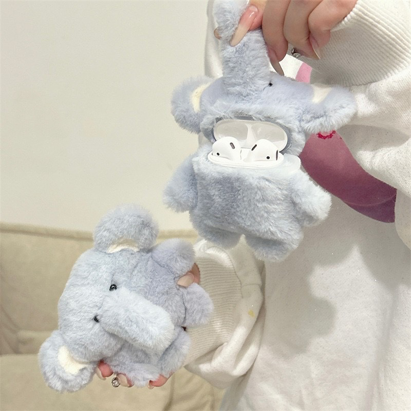 プラッシュエレファントケース【AirPods(エアーポッズ)】