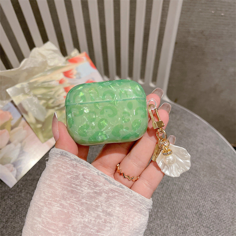 グリーンシェルペンダントケース【AirPods(エアーポッズ)】