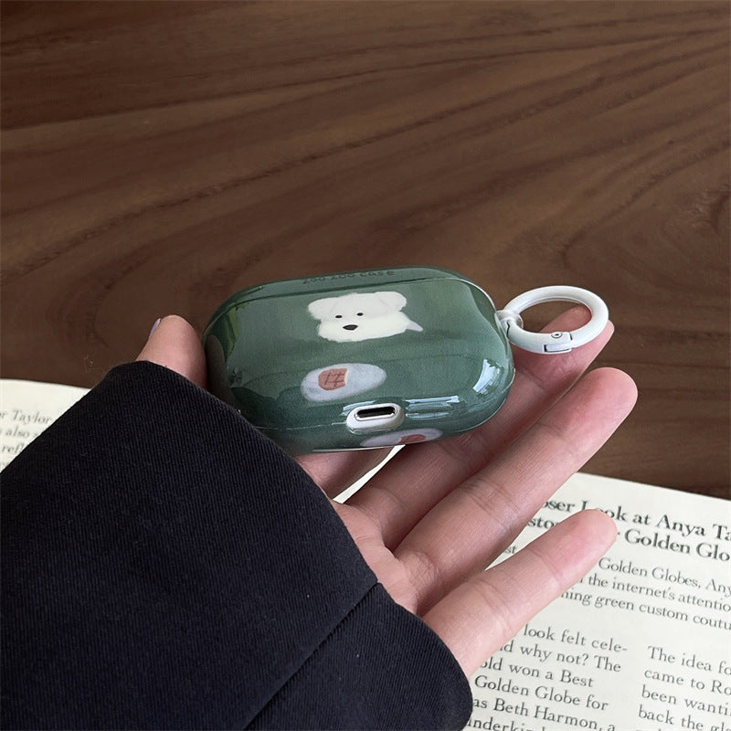 ホワイトドッグハンバーグケース【AirPods(エアーポッズ)】