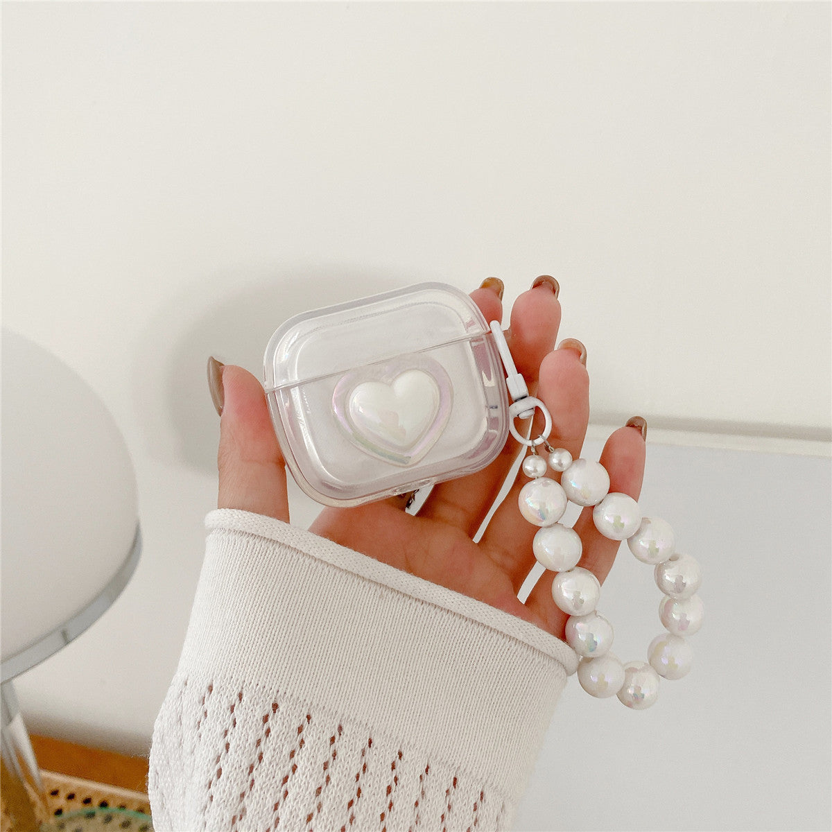 ハートチェーンリングTPUケース【AirPods(エアーポッズ)】