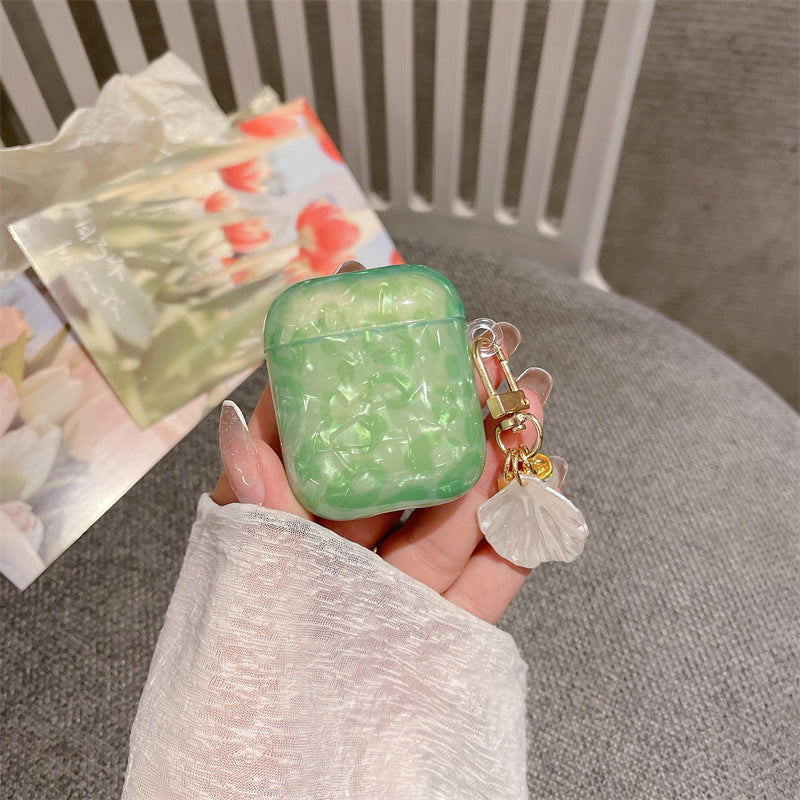 グリーンシェルペンダントケース【AirPods(エアーポッズ)】
