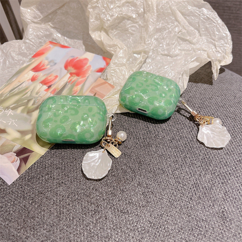 グリーンシェルペンダントケース【AirPods(エアーポッズ)】