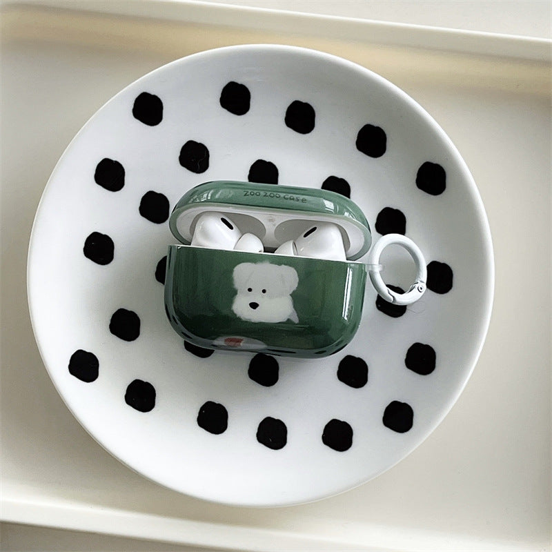 ホワイトドッグハンバーグケース【AirPods(エアーポッズ)】