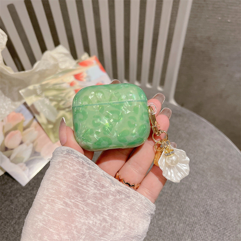 グリーンシェルペンダントケース【AirPods(エアーポッズ)】