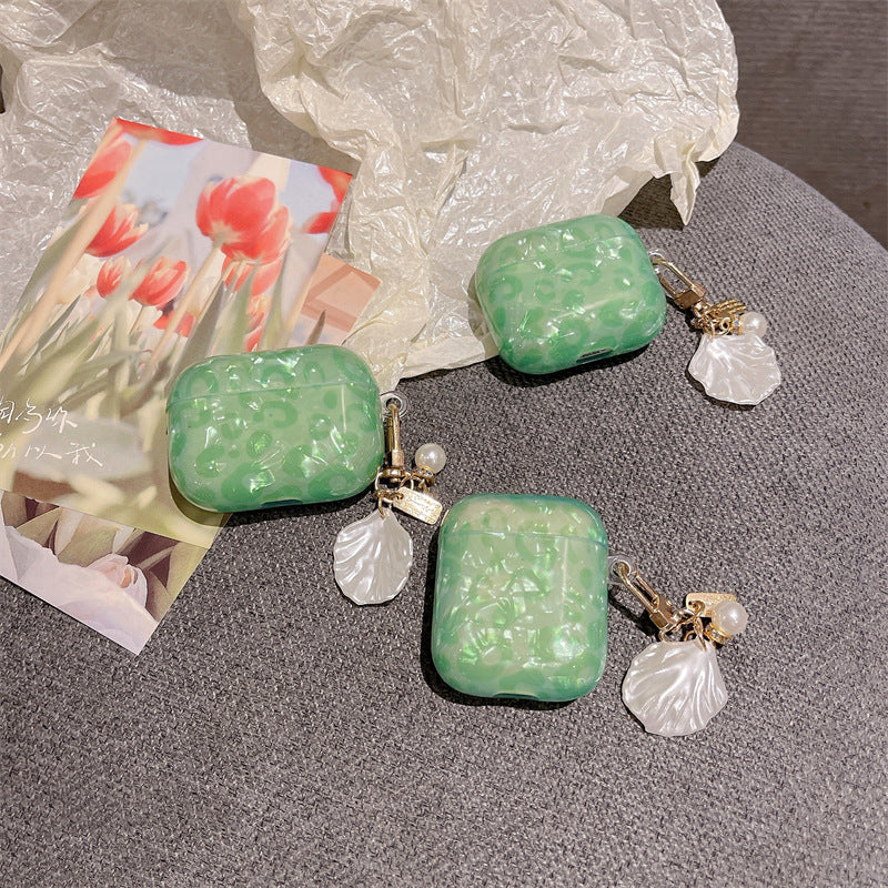 グリーンシェルペンダントケース【AirPods(エアーポッズ)】