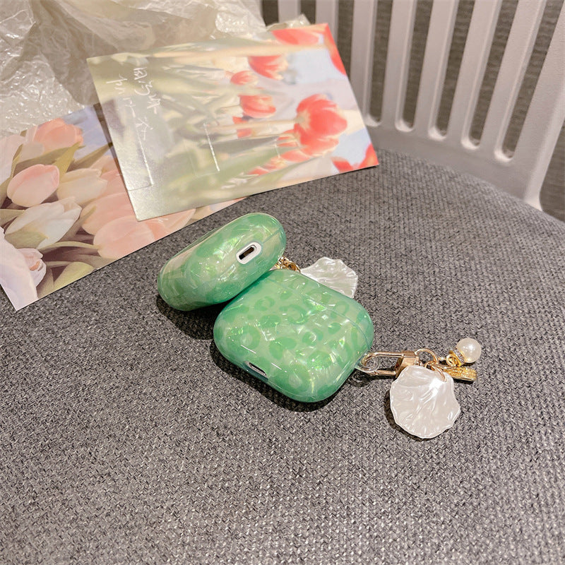 グリーンシェルペンダントケース【AirPods(エアーポッズ)】