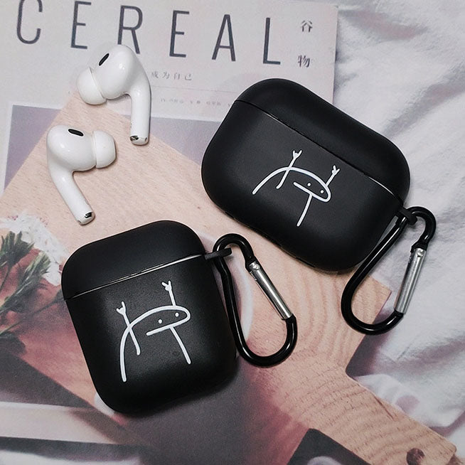 ファニーラインモノクロケース【AirPods(エアーポッズ)】