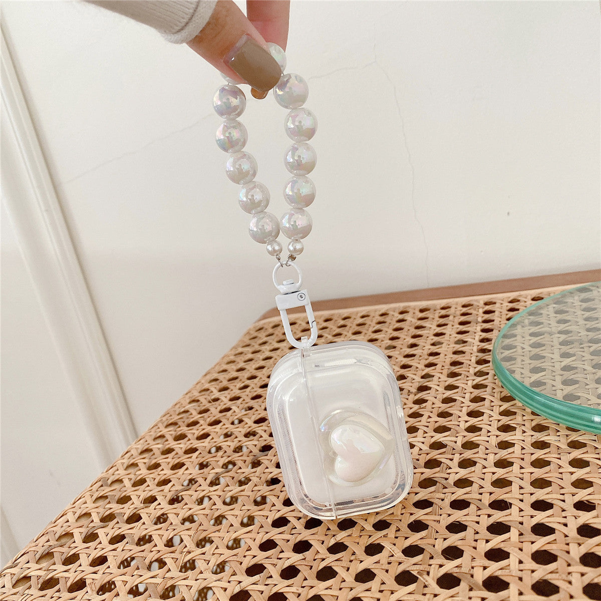 ハートチェーンリングTPUケース【AirPods(エアーポッズ)】