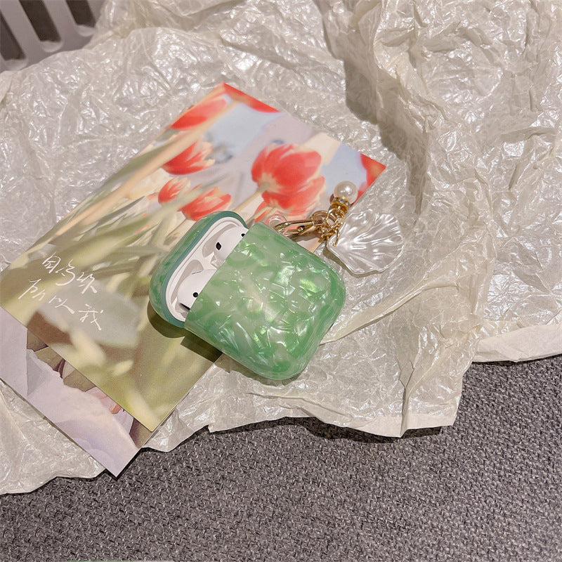 グリーンシェルペンダントケース【AirPods(エアーポッズ)】