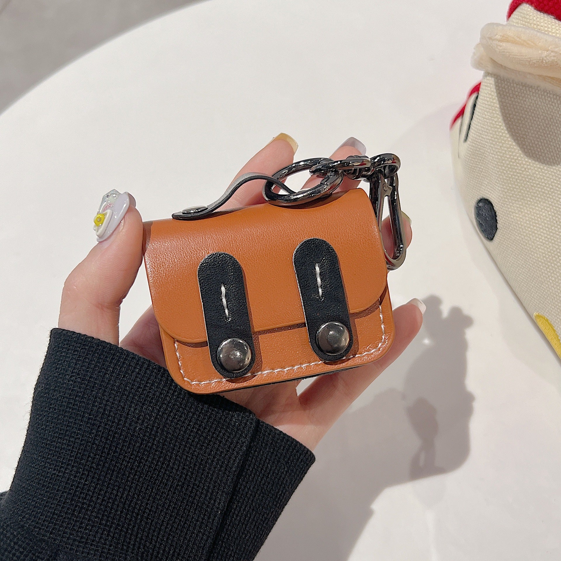 ダブルボタンレザーケース【AirPods(エアーポッズ)】