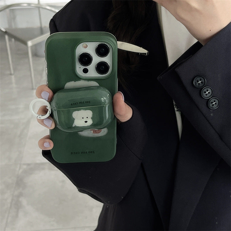 ホワイトドッグハンバーグケース【AirPods(エアーポッズ)】
