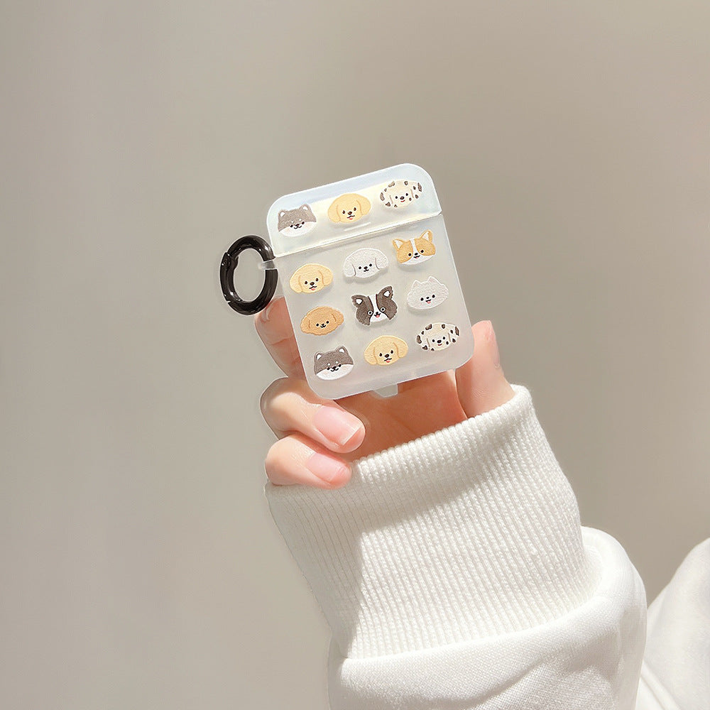 キュートドッグホワイトケース【AirPods(エアーポッズ)】