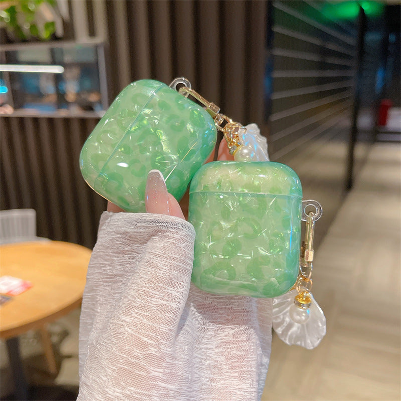 グリーンシェルペンダントケース【AirPods(エアーポッズ)】