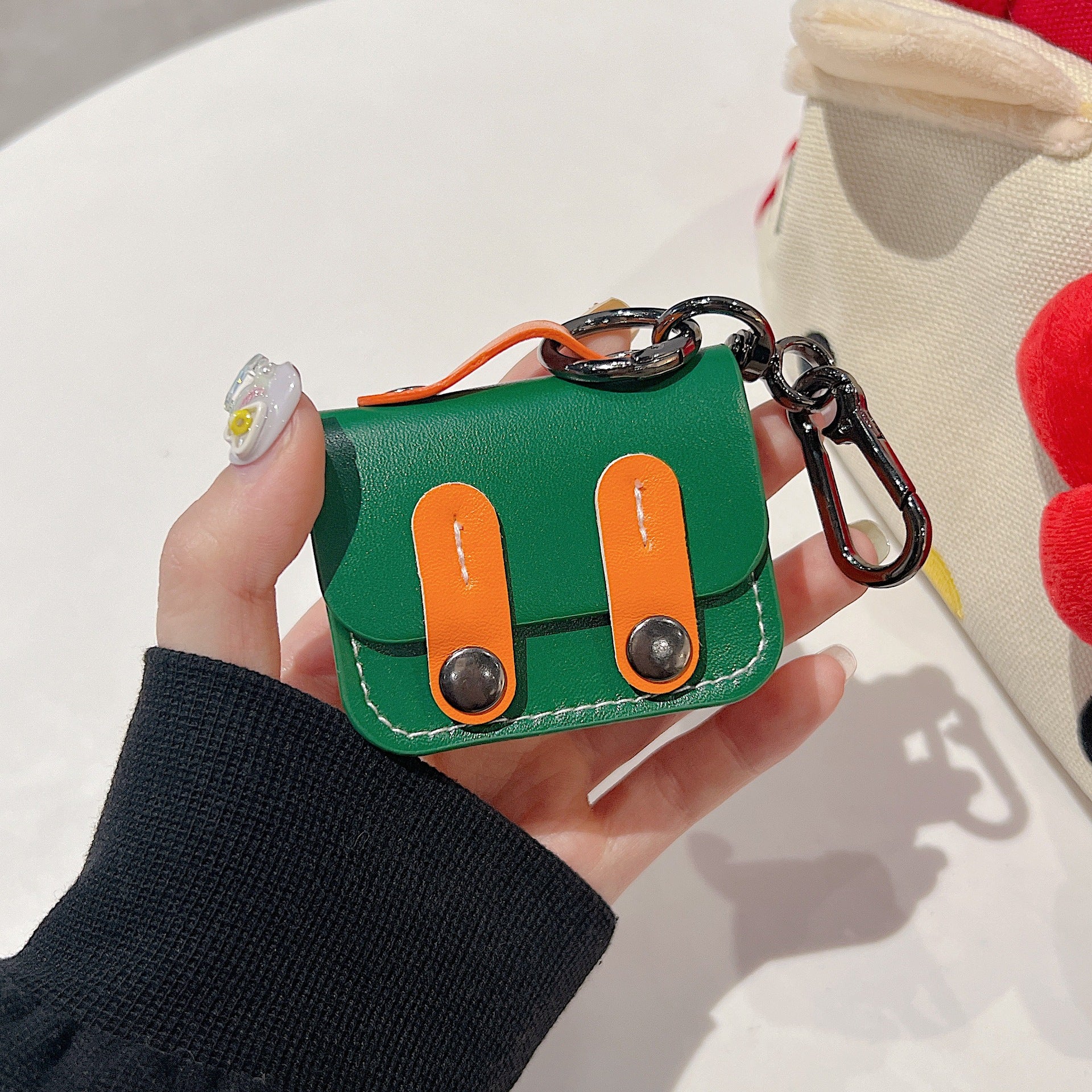 ダブルボタンレザーケース【AirPods(エアーポッズ)】