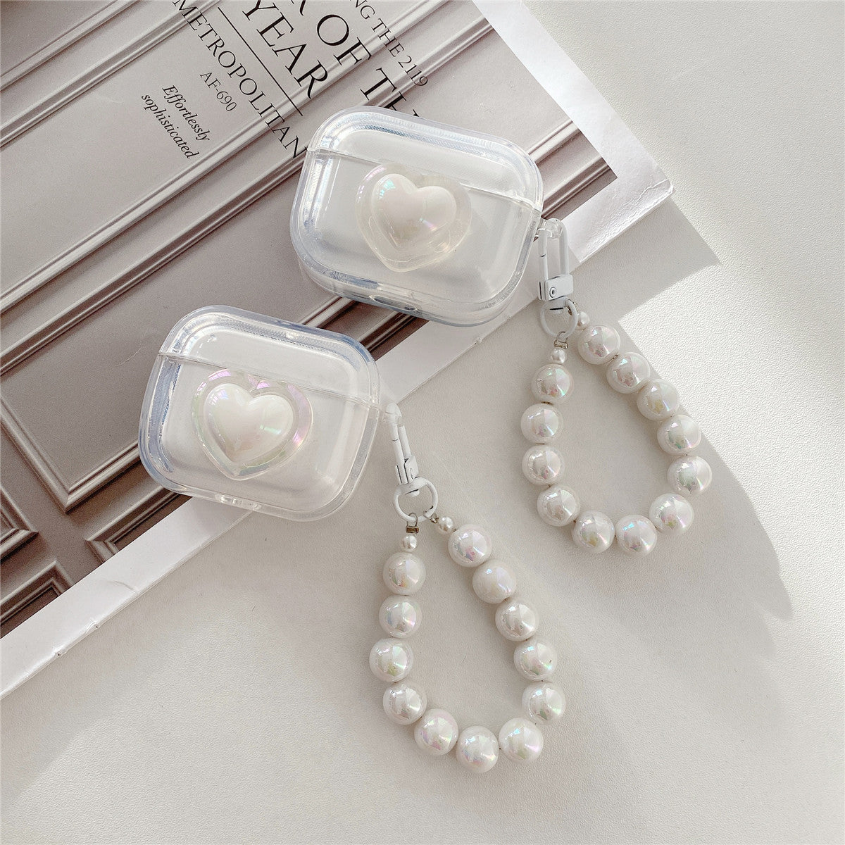 ハートチェーンリングTPUケース【AirPods(エアーポッズ)】