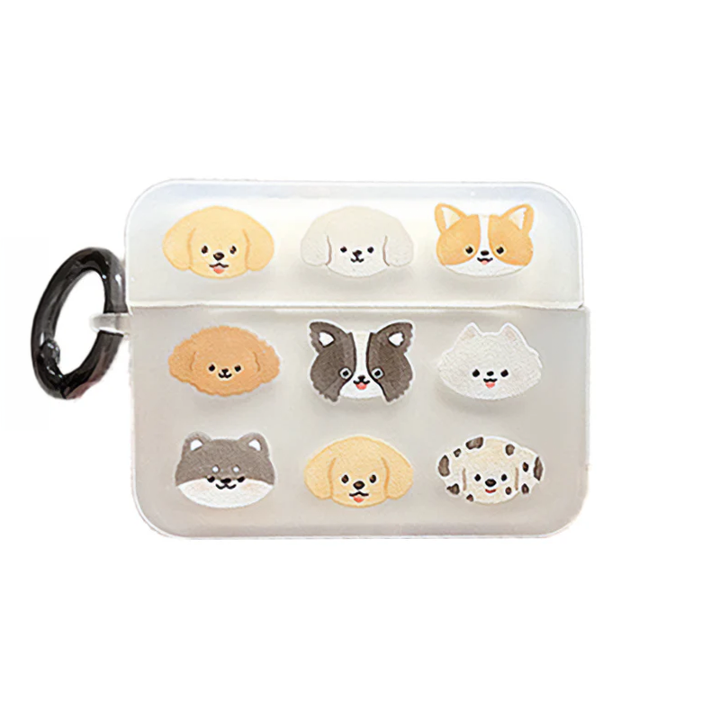 キュートドッグホワイトケース【AirPods(エアーポッズ)】