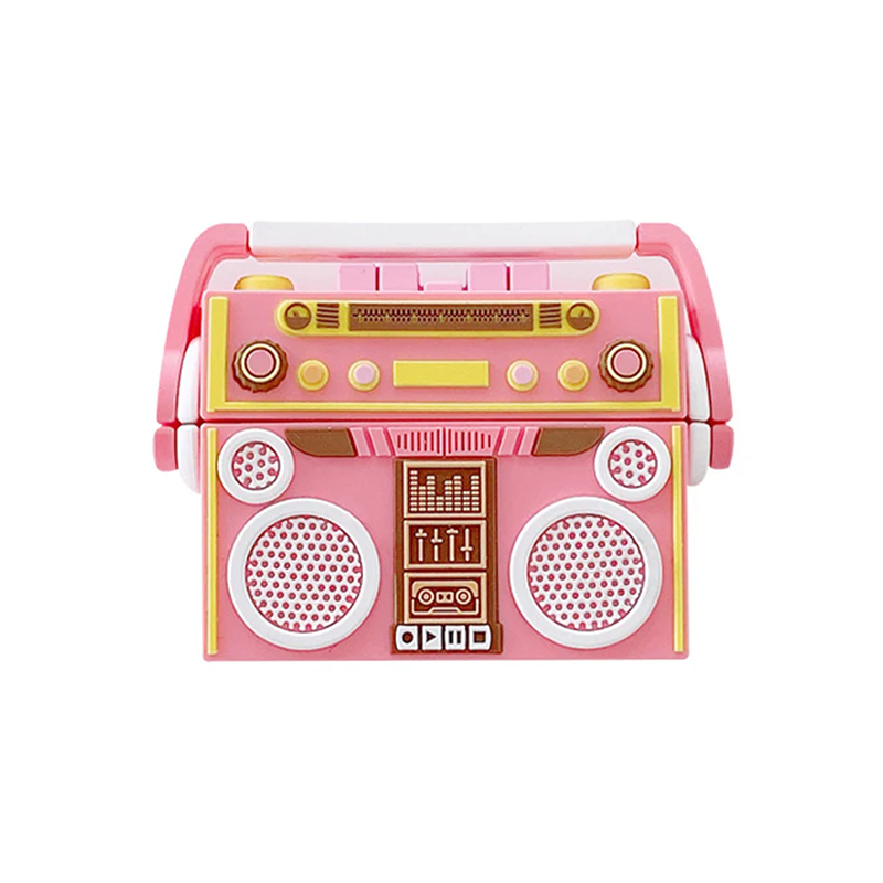 ピンクラジカセPVCケース【AirPods(エアーポッズ)】