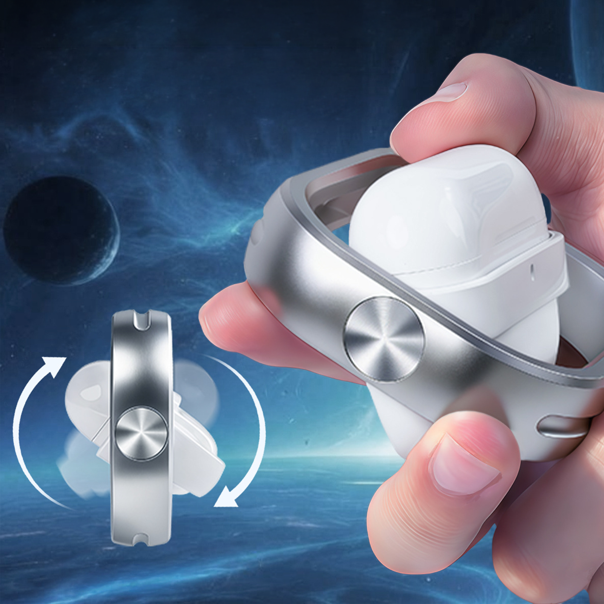 スピンホルダーメタルケース【AirPods（エアーポッズ）】