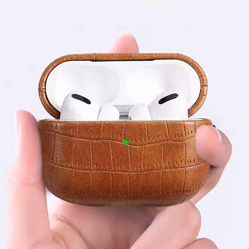 クロコダイルデザインレザーケース【AirPods（エアーポッズ）】