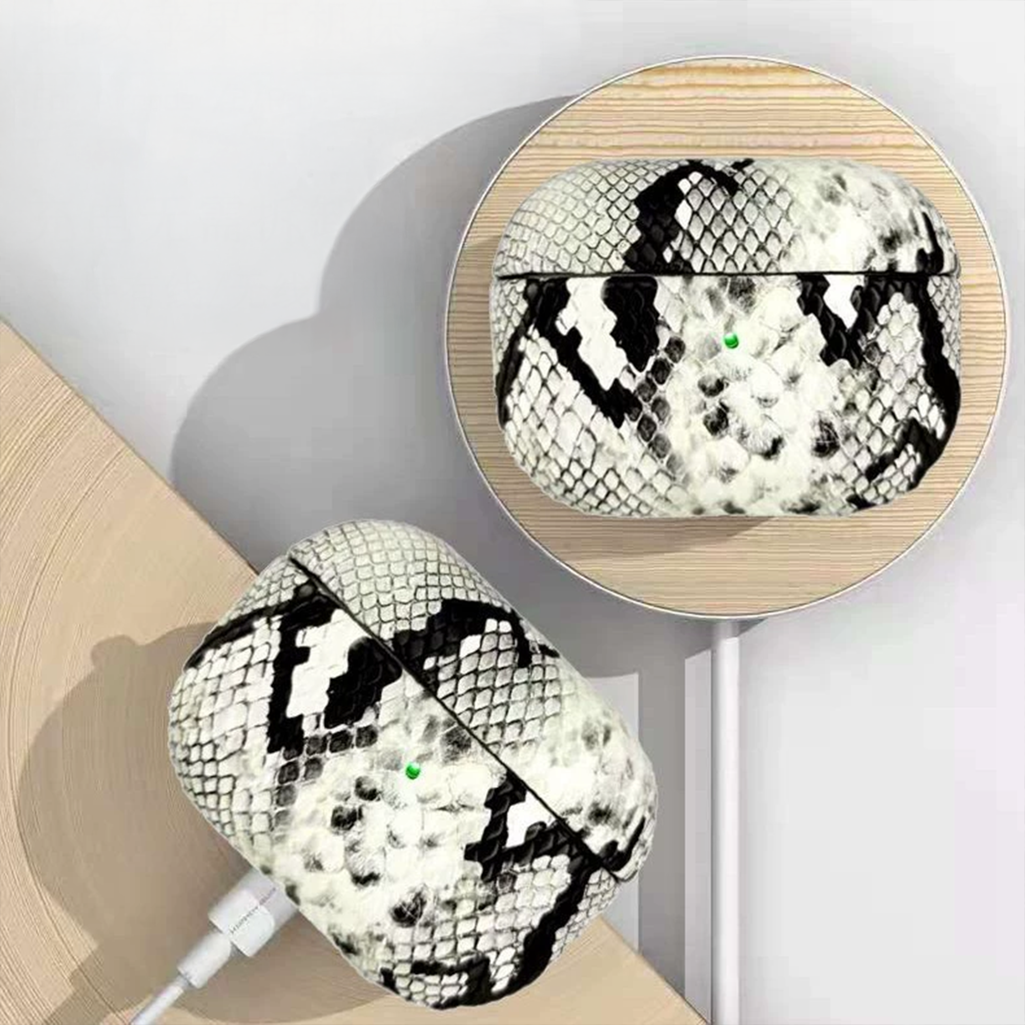 スネークレザーPCケース【AirPods（エアーポッズ）】
