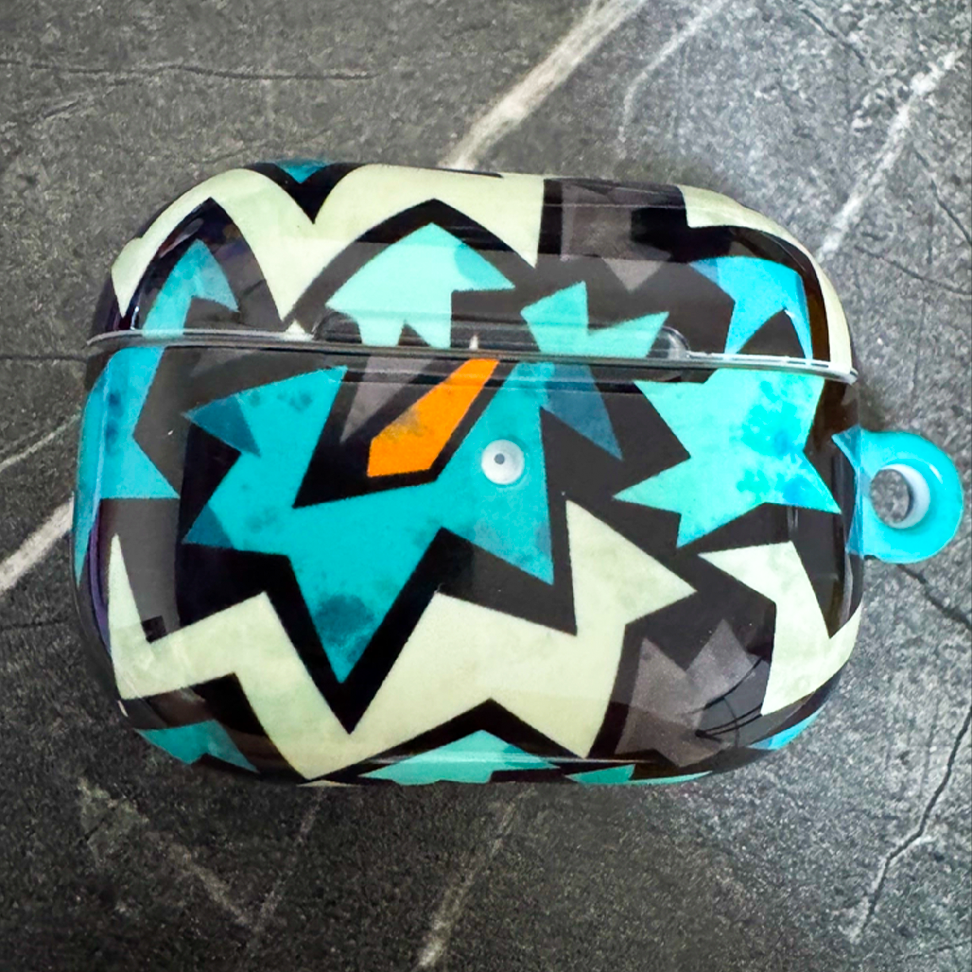 ジオメトリックライトニングPCケース【AirPods（エアーポッズ）】