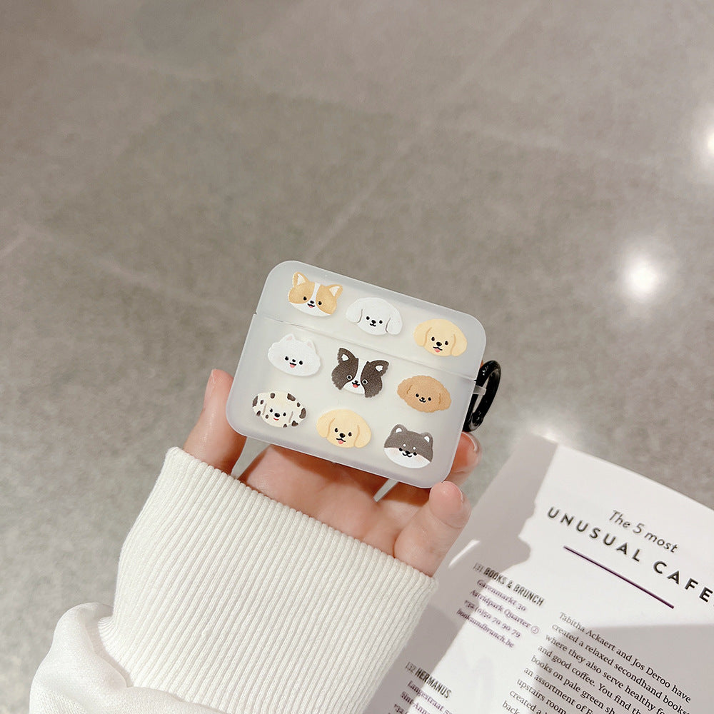 キュートドッグホワイトケース【AirPods（エアーポッズ）】